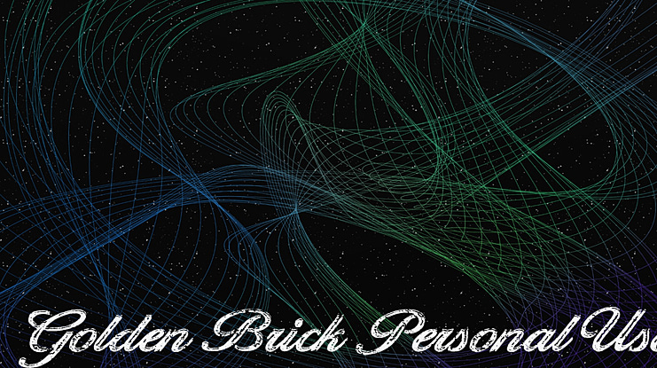 Golden Brick Personal Use Font