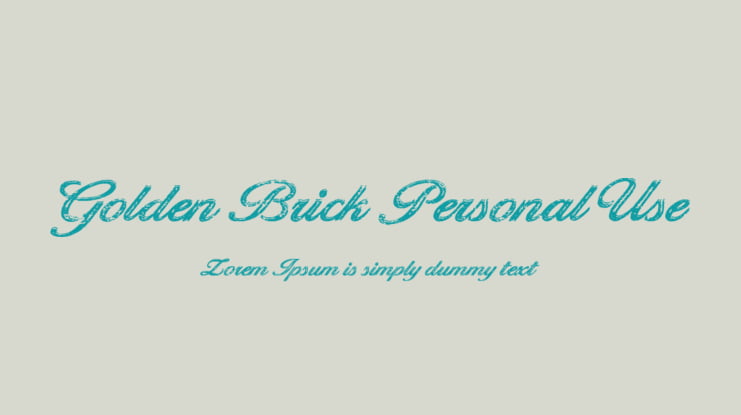 Golden Brick Personal Use Font