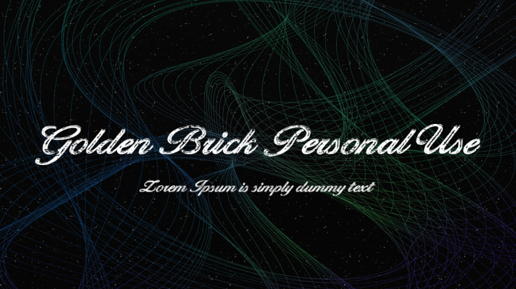 Golden Brick Personal Use Font