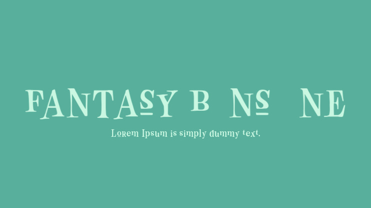 FANTASY BONS ONE Font