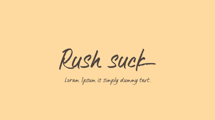 Rush suck Font