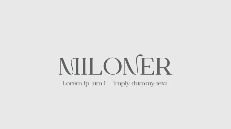 MILONER Font
