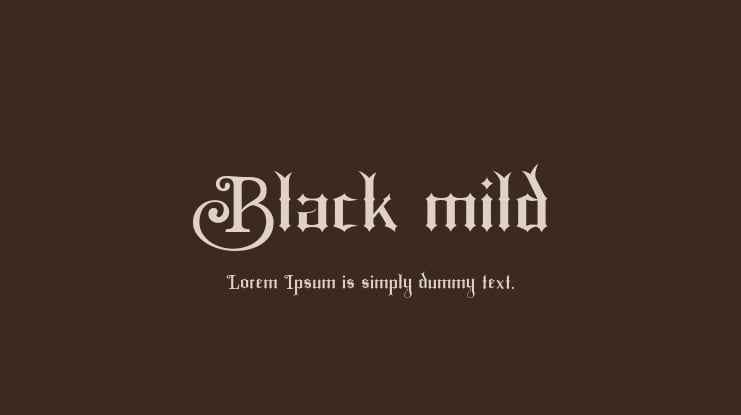 Black mild Font