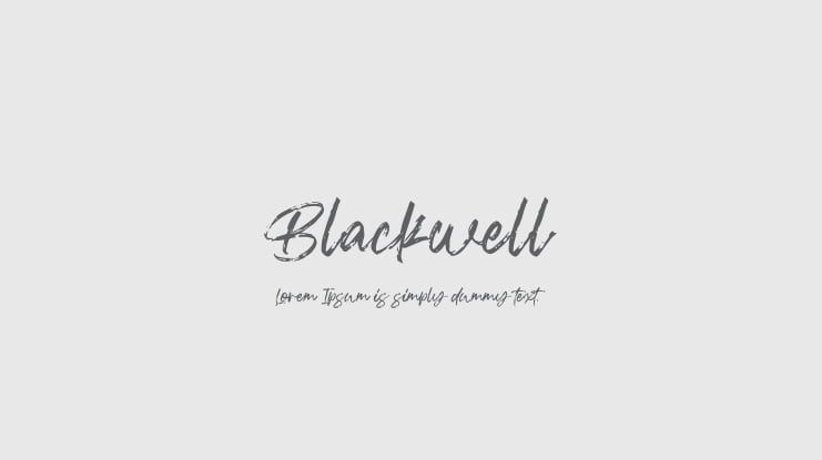 Blackwell Font