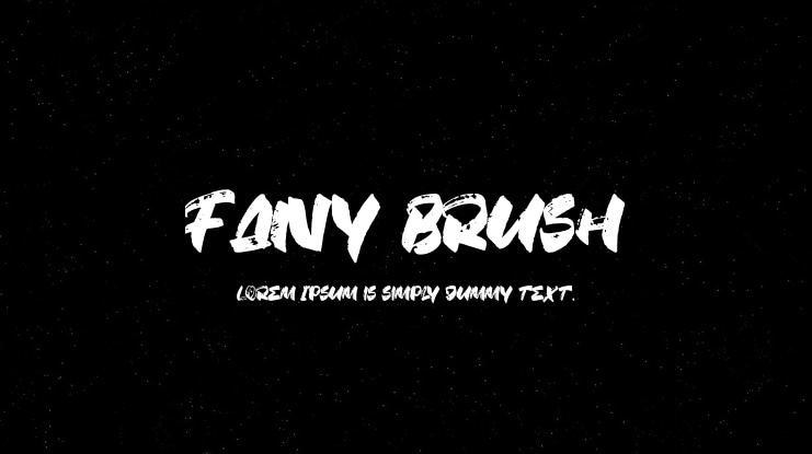 Fany Brush Font