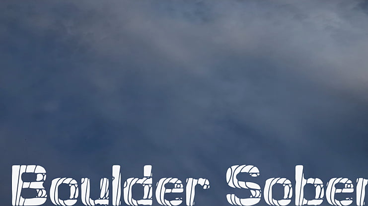 Boulder Sober Font