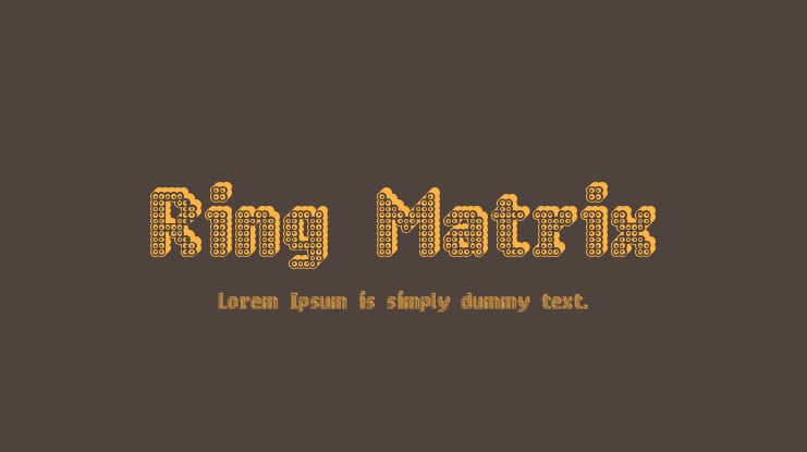 Ring Matrix Font Family