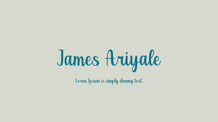 James Ariyale Font