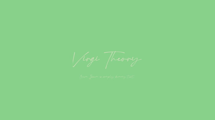 Virgi Theory Font