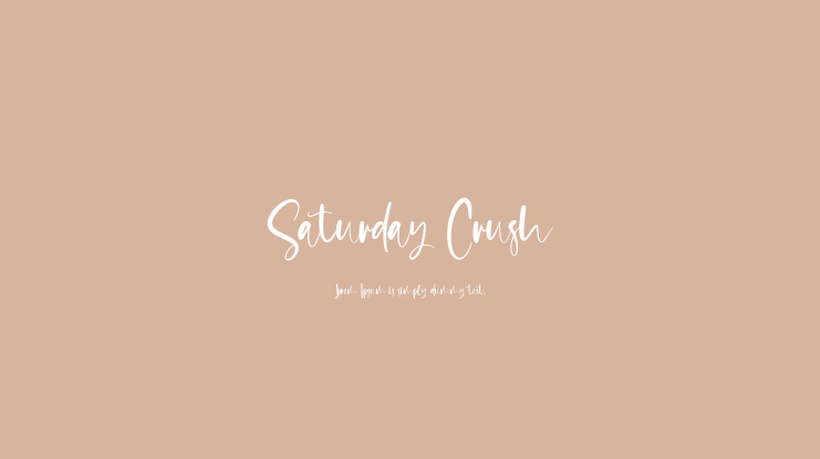 Saturday Crush Font