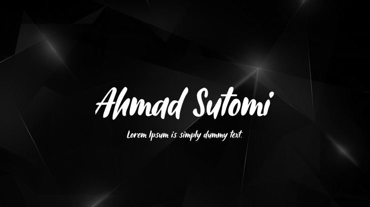 Ahmad Sutomi Font