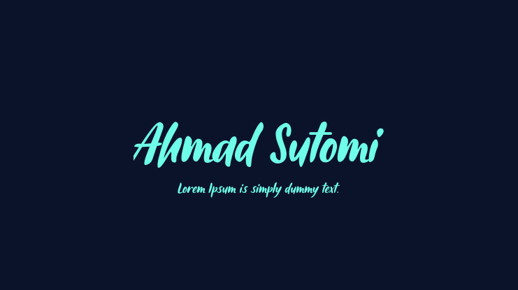 Ahmad Sutomi Font