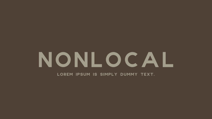 NONLOCAL Font