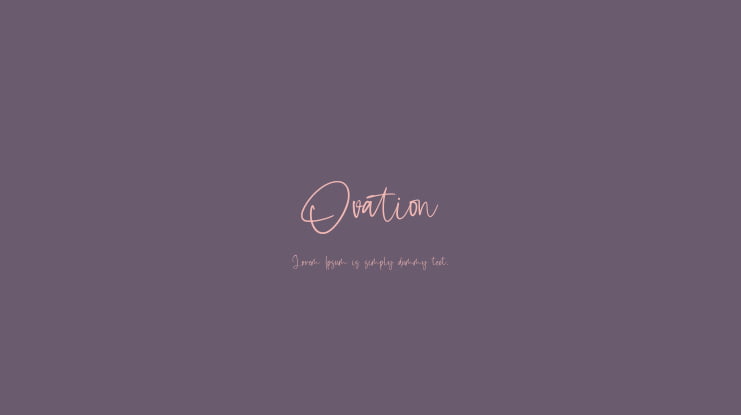 Ovation Font