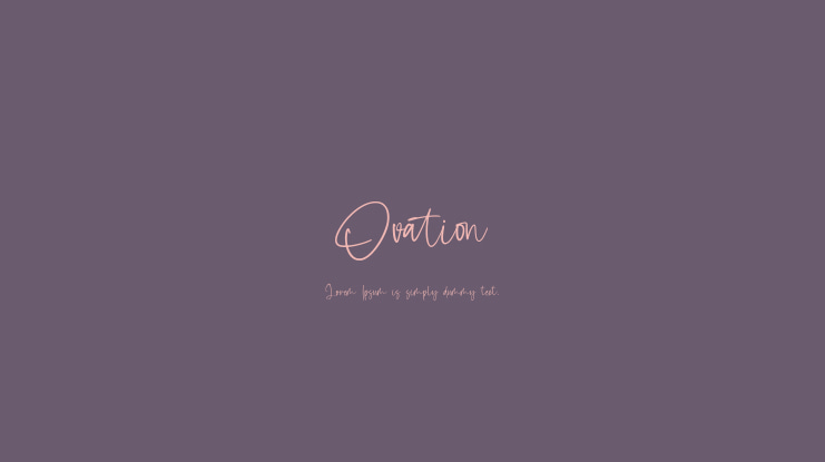 Ovation Font