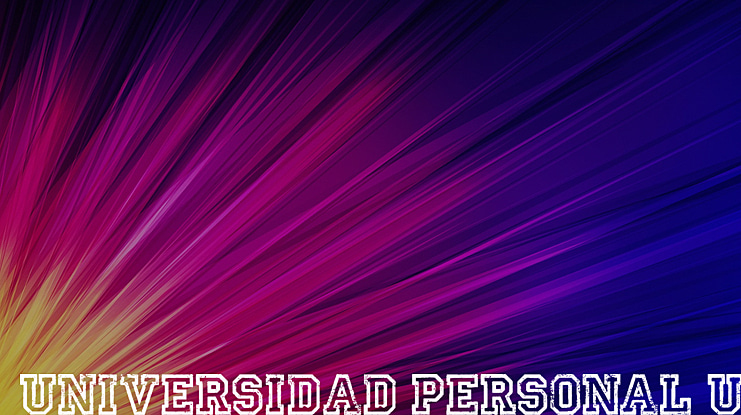 UNIVERSIDAD PERSONAL USE Font