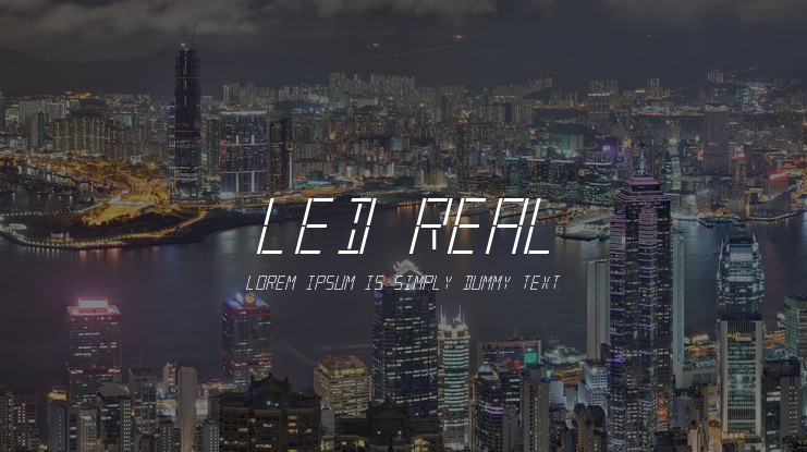 LED Real Font Family