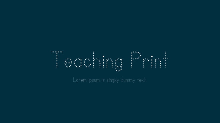 Teaching Print Font Family