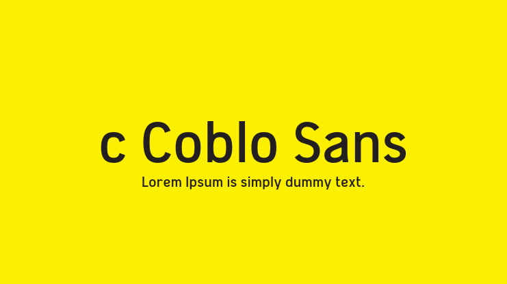 c Coblo Sans Font