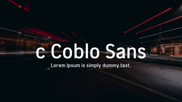 c Coblo Sans Font