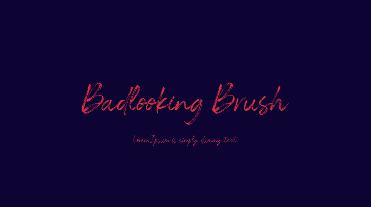 Badlooking Brush Font