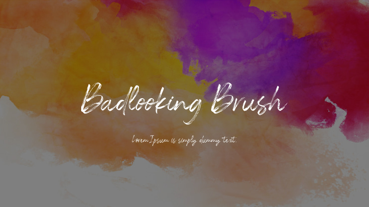 Badlooking Brush Font