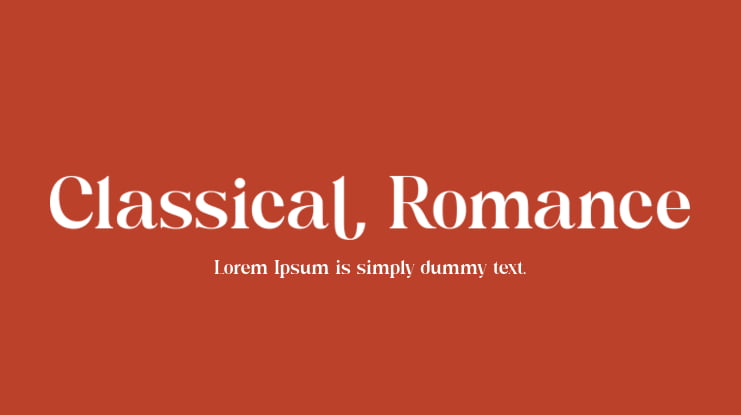 Classical Romance Font