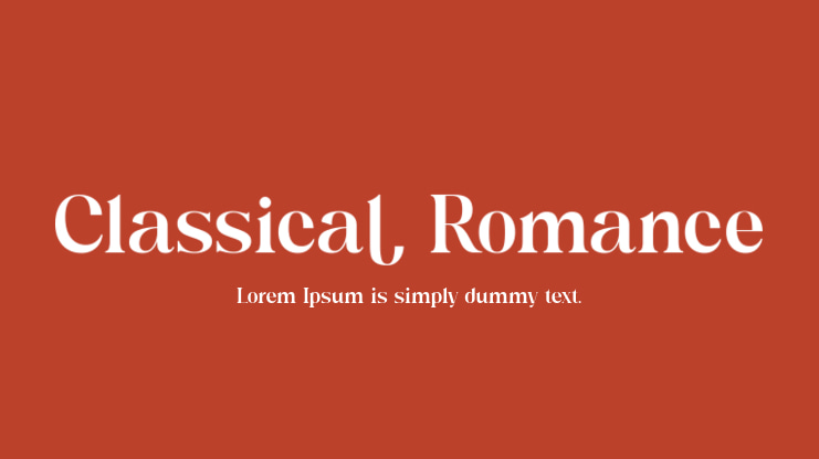 Classical Romance Font