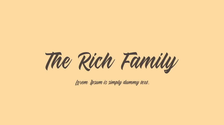 The Rich Family Font