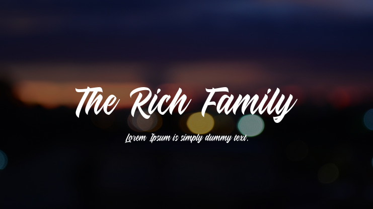 The Rich Family Font