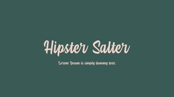 Hipster Salter Font