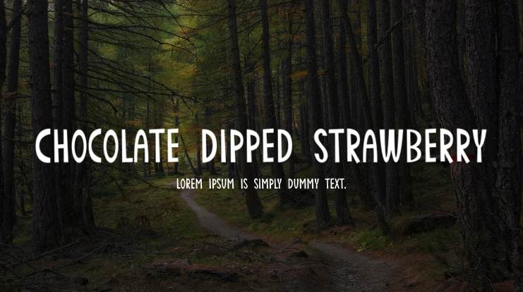 Chocolate Dipped Strawberry Font