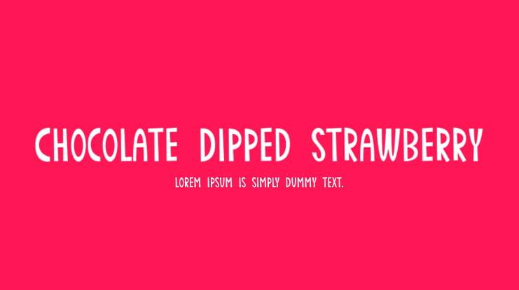 Chocolate Dipped Strawberry Font