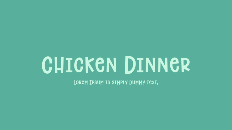 Chicken Dinner Font
