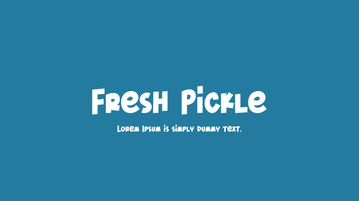 Fresh Pickle Font
