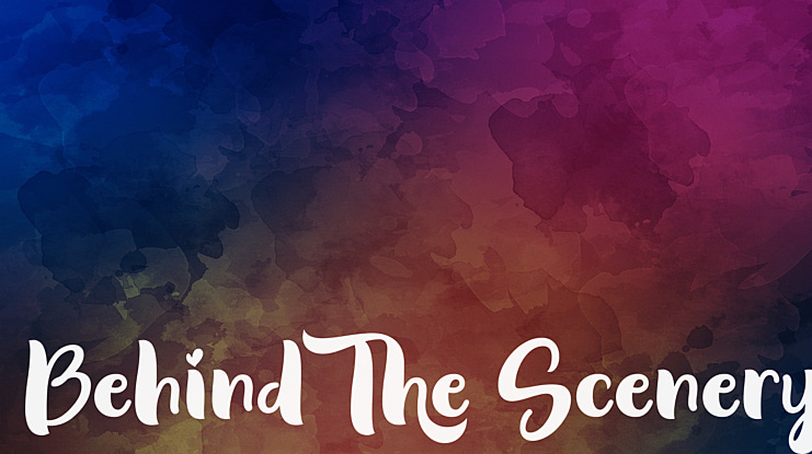 Behind The Scenery Font