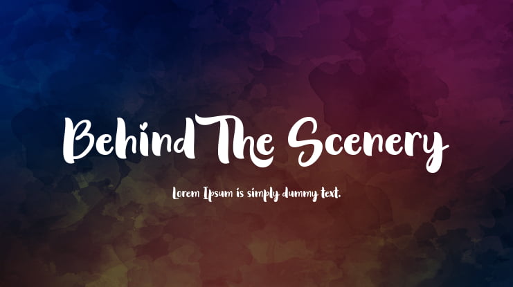 Behind The Scenery Font