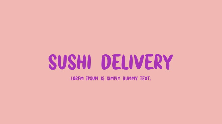 Sushi Delivery Font