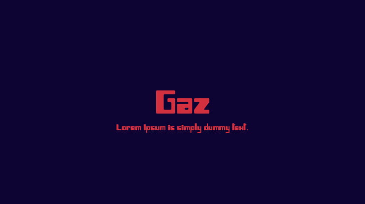 Gaz Font