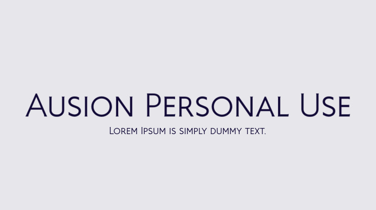 Ausion Personal Use Font Family