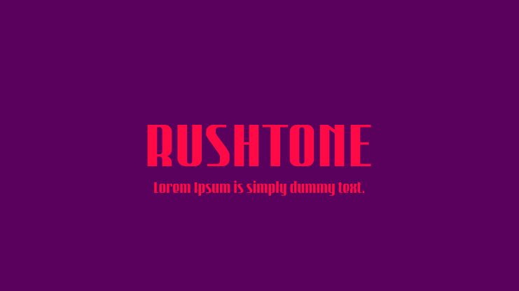 RUSHTONE Font