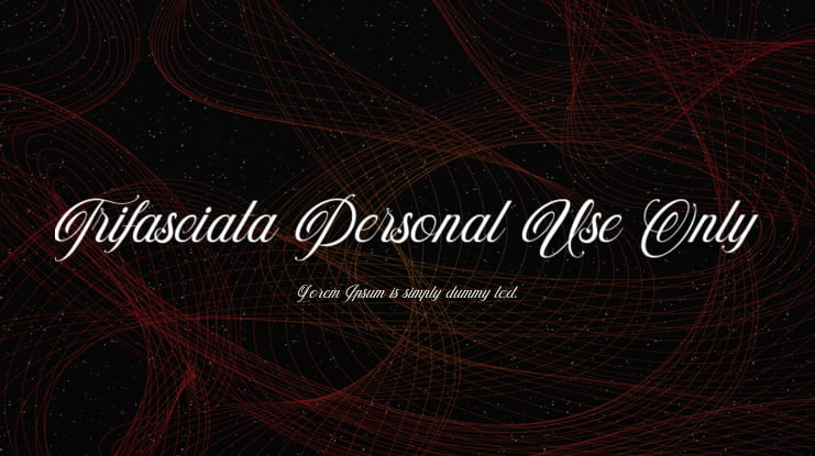 Trifasciata Personal Use Only Font