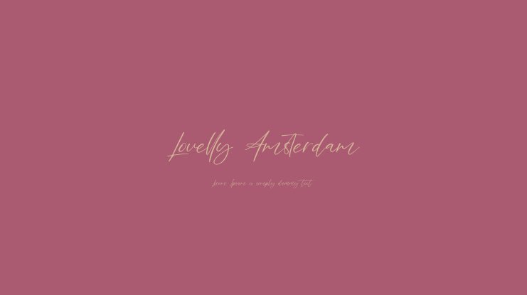 Lovelly Amsterdam Font Family