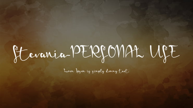 Stevania-PERSONAL USE Font