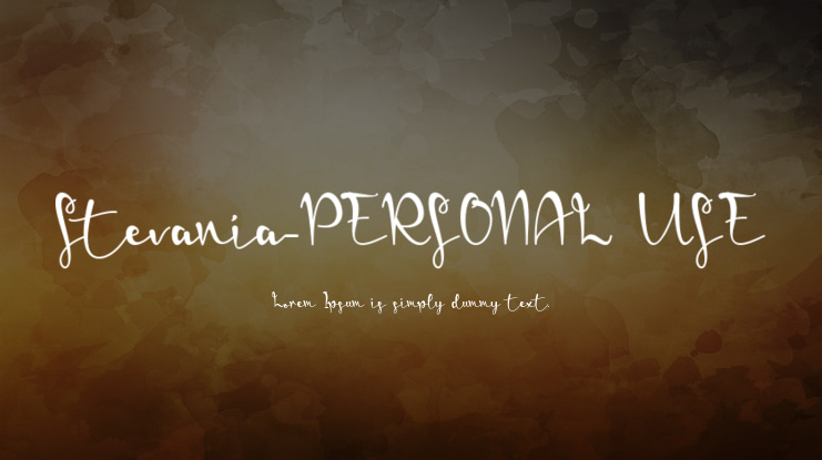 Stevania-PERSONAL USE Font