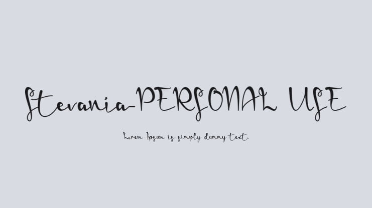 Stevania-PERSONAL USE Font