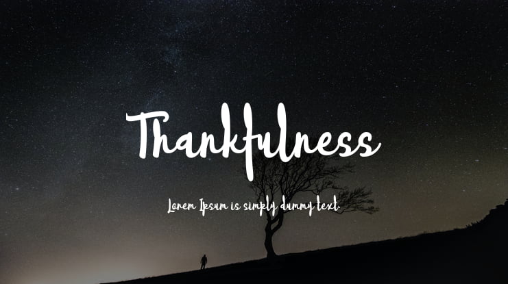 Thankfulness Font Family