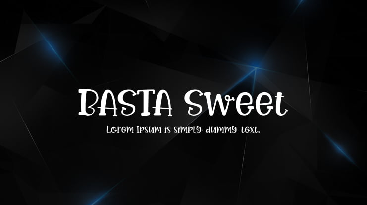 BASTA Sweet Font