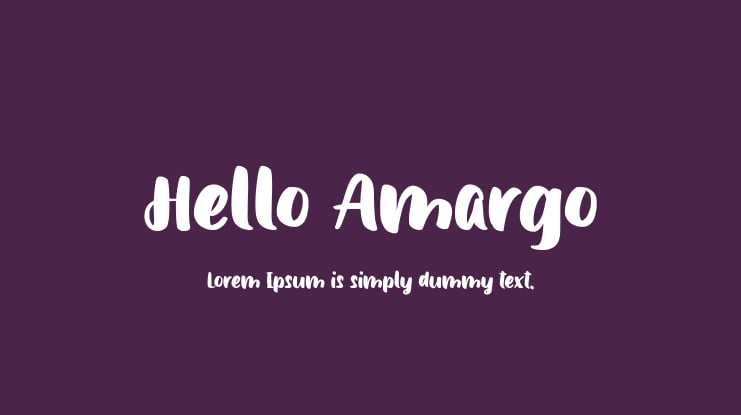 Hello Amargo Font
