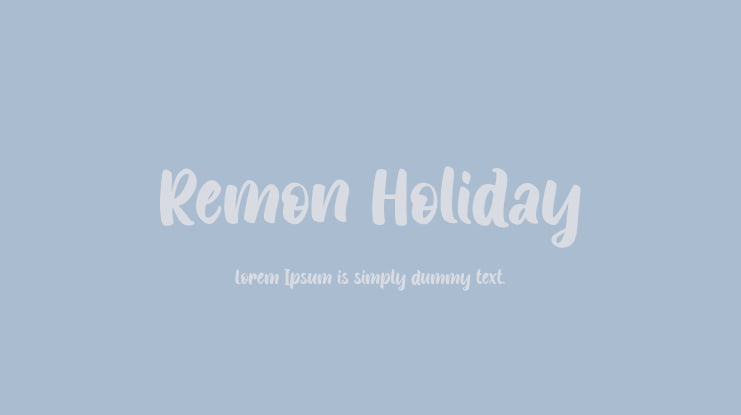 Remon Holiday Font